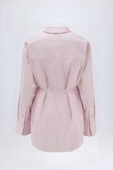Oversized Shirt in Pink Stripe
