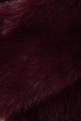 Faux Fur Cropped Bolero in Wine