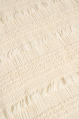 Ruffled Mid-Rise Shorts in Ivory