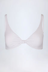 Knot-Detail Bikini Top in White