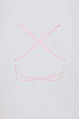 Super Sculpt Seamless Backless Sports Bra in Powder Pink