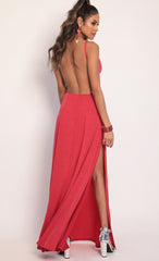 Sparkling Maxi Dress in Red