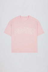 Oversized Cotton-Jersey T-Shirt in Powder Pink