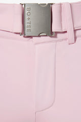Waterproof Belted Ski Salopettes in Powder Pink