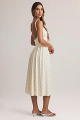 Modal A-Line Midaxi Dress in Floral Print