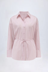 Oversized Shirt in Pink Stripe
