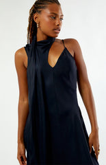 WEWOREWHAT Wrap Neck Maxi Slip Dress