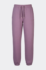 Brushed Jersey Mid-Rise Relaxed Joggers in Dusk