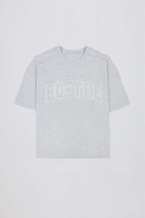 Oversized Cotton-Jersey T-Shirt in Grey Marl