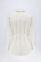 Oversized Cotton-Poplin Shirt in White