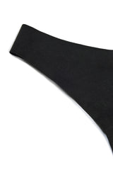 Seamless Knit Thong in Black