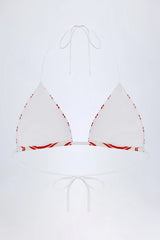 Triangle Bikini Top in Cherry Red