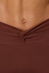 Full Length Leggings with Pockets in Brown