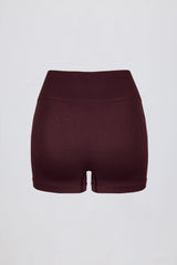 Super Sculpt Seamless Mini Shorts in Burgundy