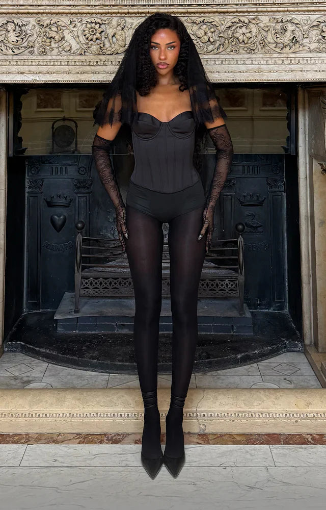 Corset, Hot Pants and Veil Bundle
