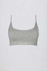 Super Sculpt Seamless Backless Sports Bra in Grey Marl
