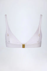 Knot-Detail Bikini Top in White