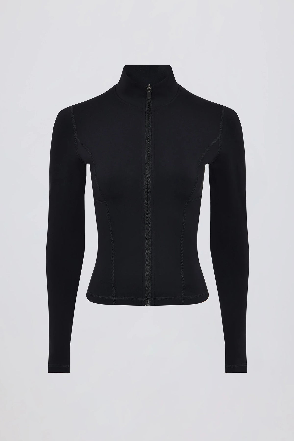 Soft Active Zip-Up Jacket in Black
