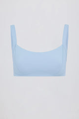 Soft Active Seam-Detail Sports Bra in Sky