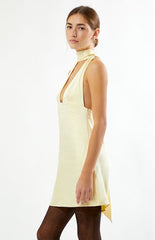 Beverly and Beck Vera Satin Halter Mini Dress