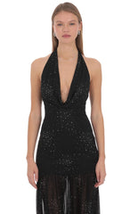 Gianna Rhinestone Maxi Dress