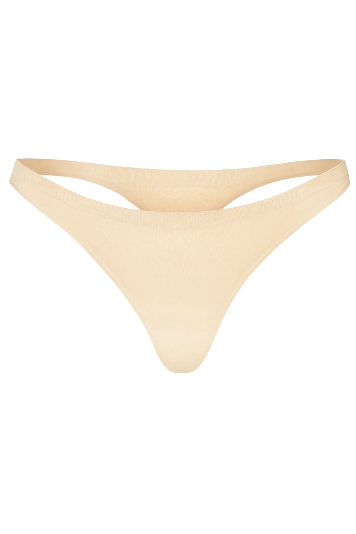 Seamless Knit Thong in Warm Peach