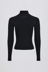 Soft Active Zip-Up Jacket in Black